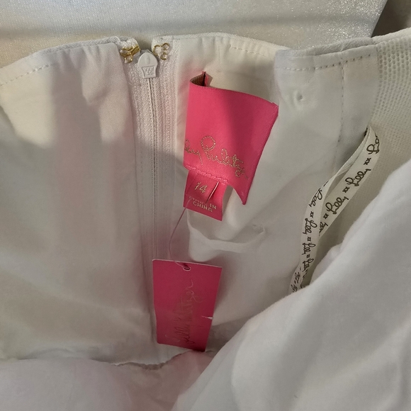 Lilly Pulitzer Kylo Strapless Skirted Romper in Resort White NWT - Size 14 - Picture 3 of 14